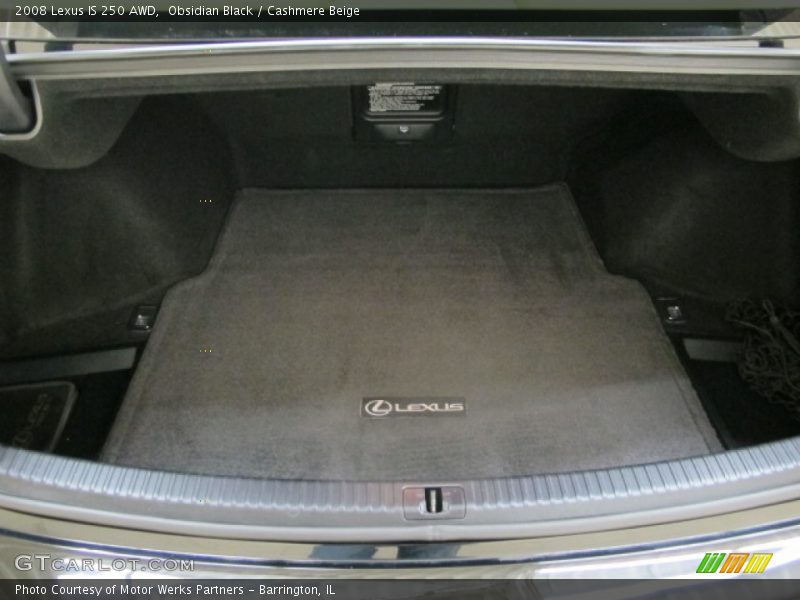 Obsidian Black / Cashmere Beige 2008 Lexus IS 250 AWD