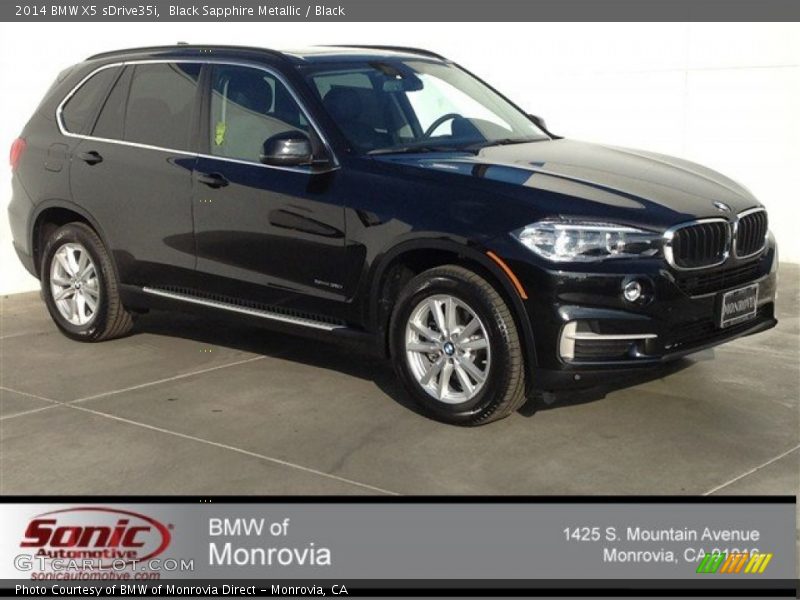 Black Sapphire Metallic / Black 2014 BMW X5 sDrive35i