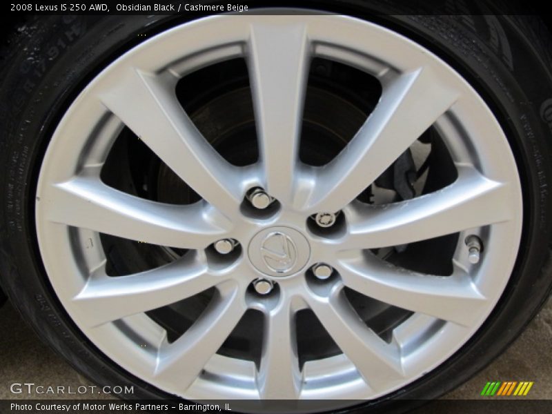 Obsidian Black / Cashmere Beige 2008 Lexus IS 250 AWD