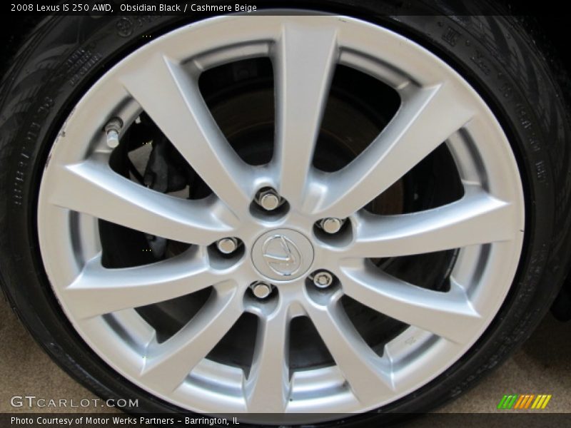 Obsidian Black / Cashmere Beige 2008 Lexus IS 250 AWD