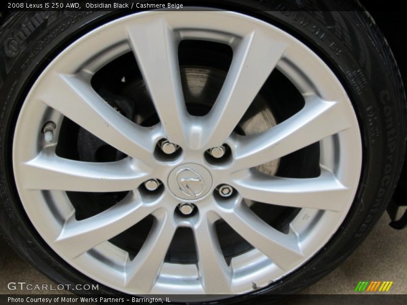 Obsidian Black / Cashmere Beige 2008 Lexus IS 250 AWD