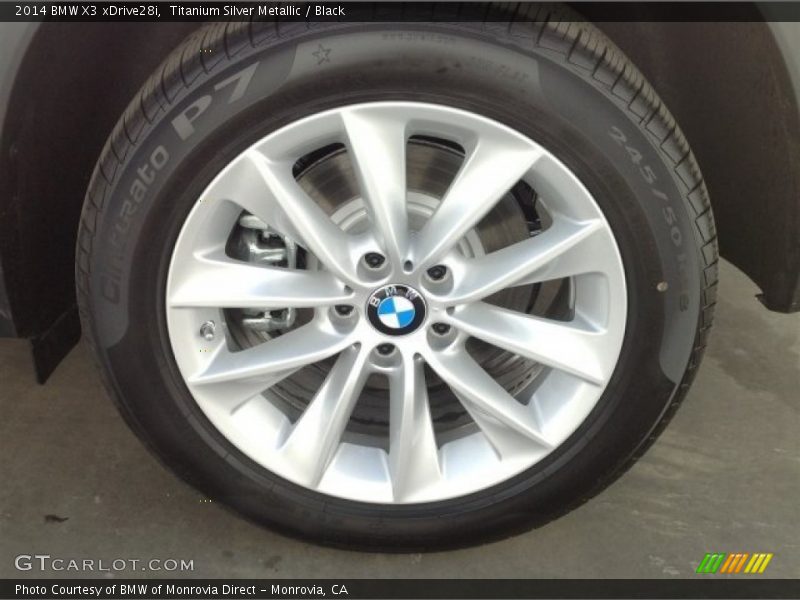 Titanium Silver Metallic / Black 2014 BMW X3 xDrive28i