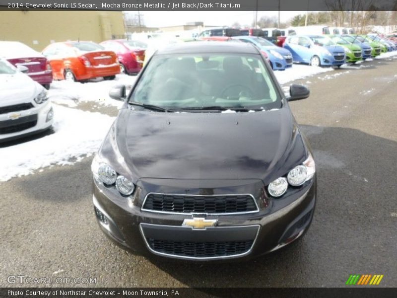 Mocha Bronze Metallic / Jet Black/Dark Titanium 2014 Chevrolet Sonic LS Sedan