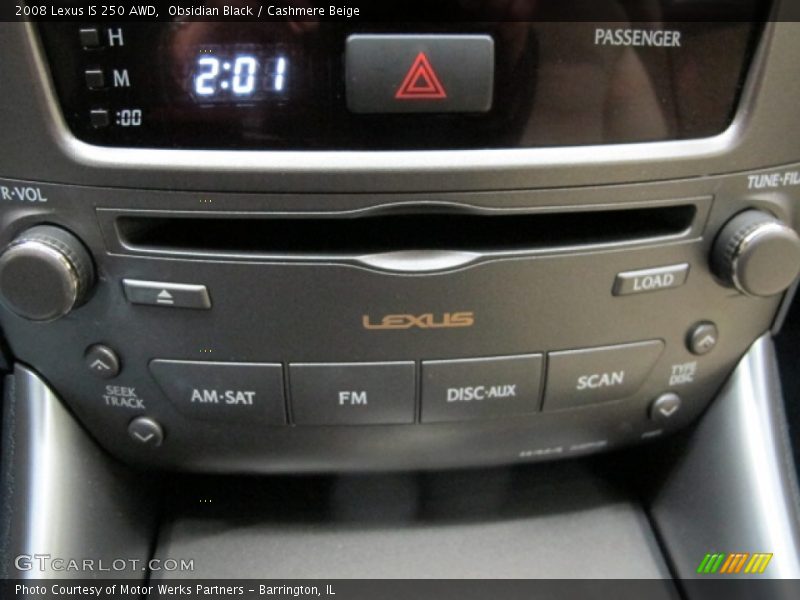 Obsidian Black / Cashmere Beige 2008 Lexus IS 250 AWD