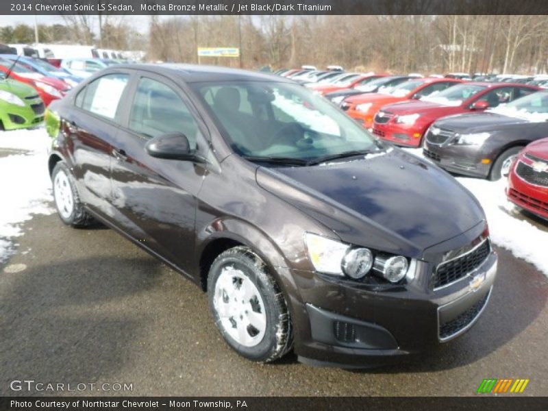 Mocha Bronze Metallic / Jet Black/Dark Titanium 2014 Chevrolet Sonic LS Sedan