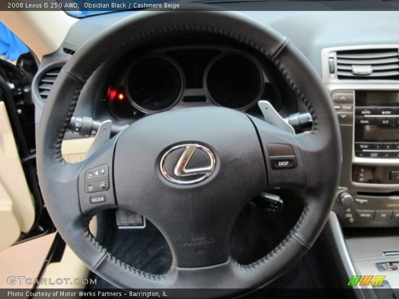 Obsidian Black / Cashmere Beige 2008 Lexus IS 250 AWD