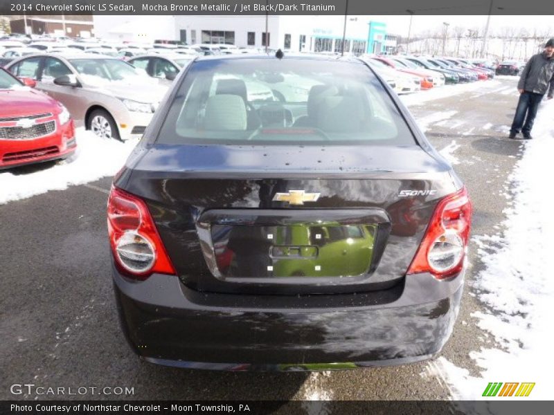Mocha Bronze Metallic / Jet Black/Dark Titanium 2014 Chevrolet Sonic LS Sedan