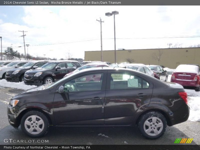 Mocha Bronze Metallic / Jet Black/Dark Titanium 2014 Chevrolet Sonic LS Sedan