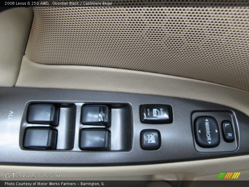 Obsidian Black / Cashmere Beige 2008 Lexus IS 250 AWD