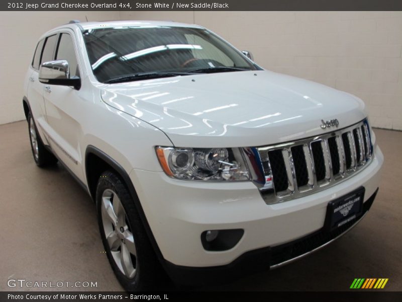 Stone White / New Saddle/Black 2012 Jeep Grand Cherokee Overland 4x4
