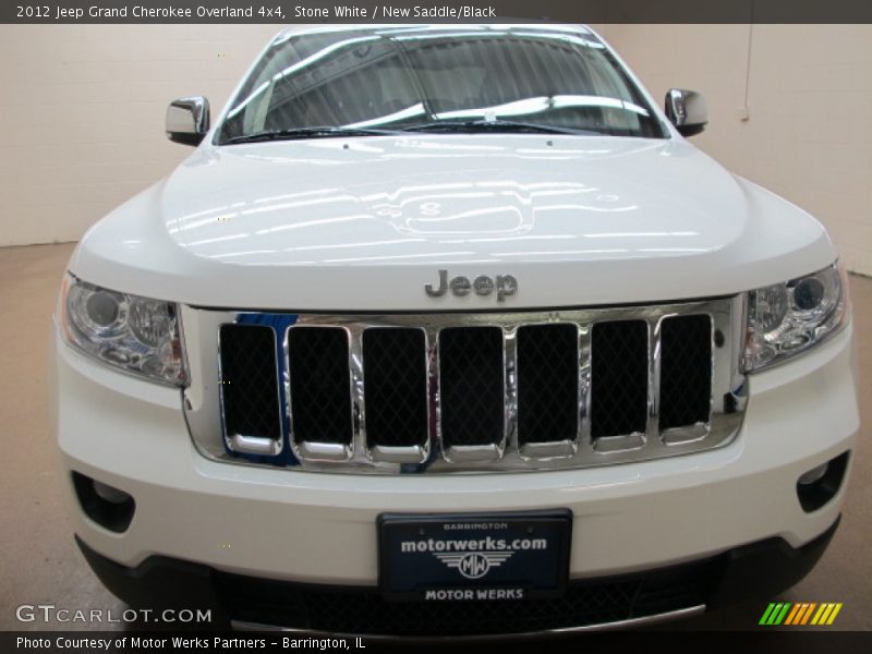 Stone White / New Saddle/Black 2012 Jeep Grand Cherokee Overland 4x4