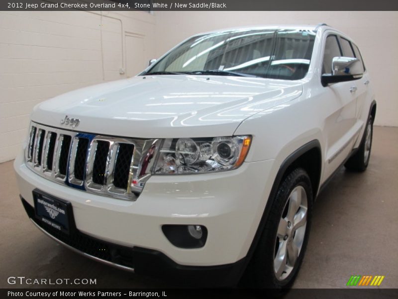 Stone White / New Saddle/Black 2012 Jeep Grand Cherokee Overland 4x4