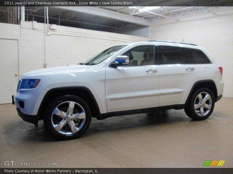 Stone White / New Saddle/Black 2012 Jeep Grand Cherokee Overland 4x4