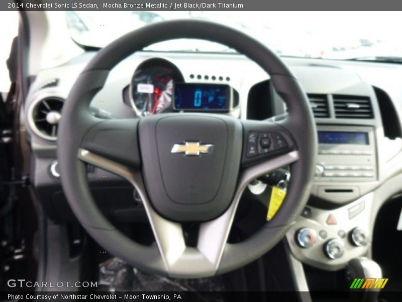 Mocha Bronze Metallic / Jet Black/Dark Titanium 2014 Chevrolet Sonic LS Sedan
