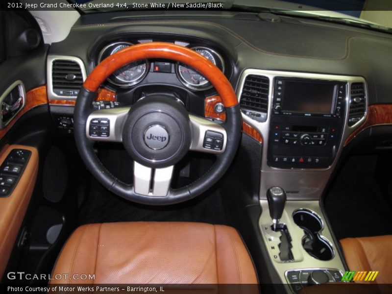 Stone White / New Saddle/Black 2012 Jeep Grand Cherokee Overland 4x4
