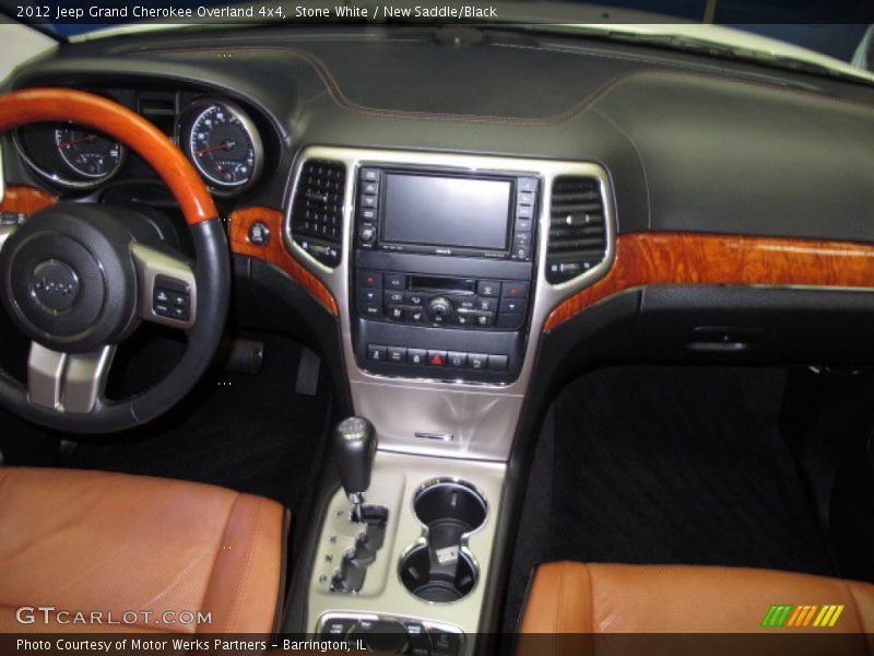 Stone White / New Saddle/Black 2012 Jeep Grand Cherokee Overland 4x4