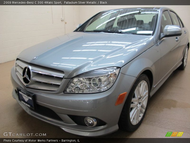 Palladium Silver Metallic / Black 2009 Mercedes-Benz C 300 4Matic Sport
