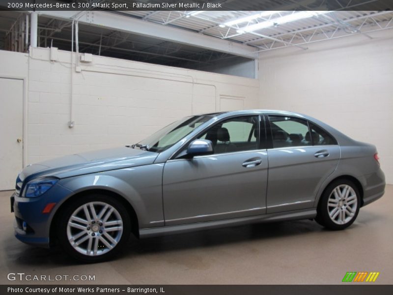 Palladium Silver Metallic / Black 2009 Mercedes-Benz C 300 4Matic Sport