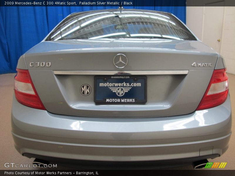 Palladium Silver Metallic / Black 2009 Mercedes-Benz C 300 4Matic Sport