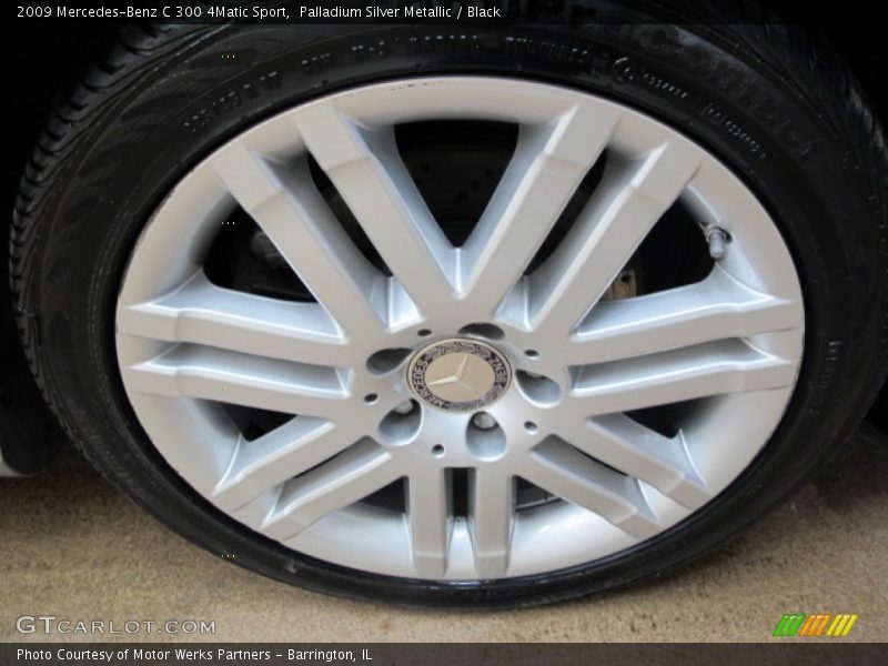 Palladium Silver Metallic / Black 2009 Mercedes-Benz C 300 4Matic Sport