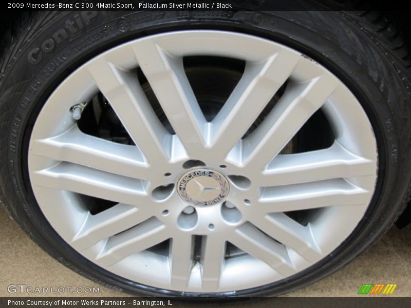 Palladium Silver Metallic / Black 2009 Mercedes-Benz C 300 4Matic Sport