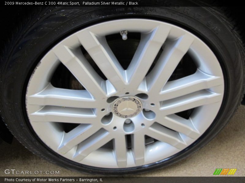 Palladium Silver Metallic / Black 2009 Mercedes-Benz C 300 4Matic Sport
