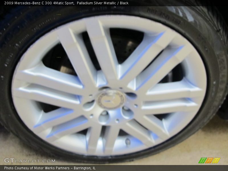 Palladium Silver Metallic / Black 2009 Mercedes-Benz C 300 4Matic Sport