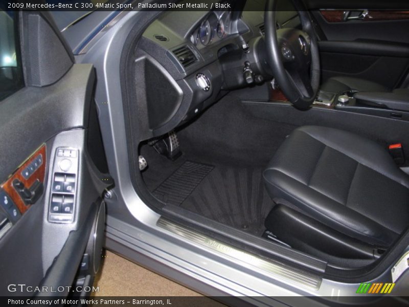 Palladium Silver Metallic / Black 2009 Mercedes-Benz C 300 4Matic Sport