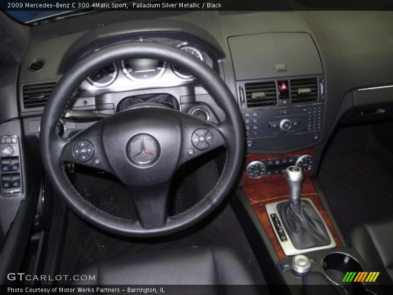 Palladium Silver Metallic / Black 2009 Mercedes-Benz C 300 4Matic Sport