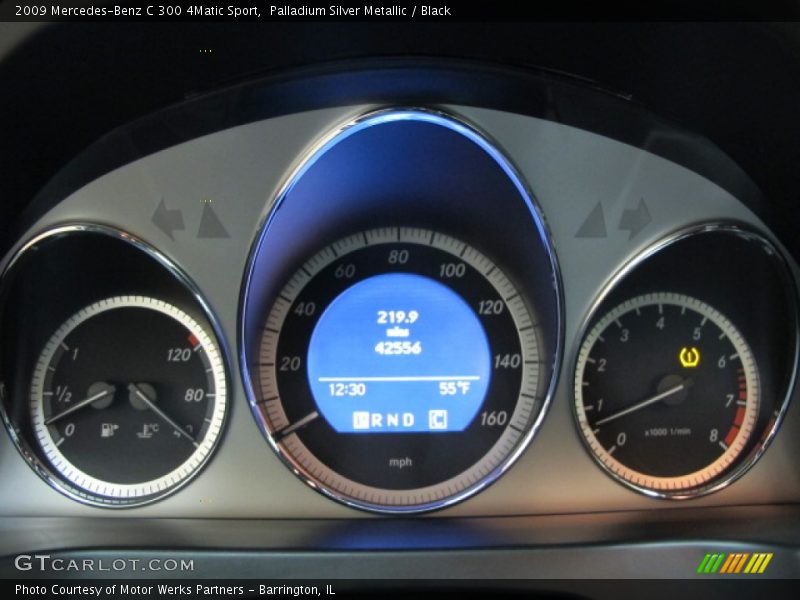 Palladium Silver Metallic / Black 2009 Mercedes-Benz C 300 4Matic Sport