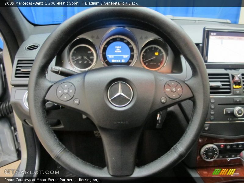 Palladium Silver Metallic / Black 2009 Mercedes-Benz C 300 4Matic Sport