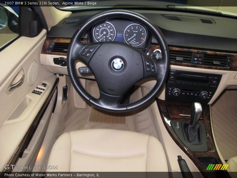 Alpine White / Beige 2007 BMW 3 Series 328i Sedan