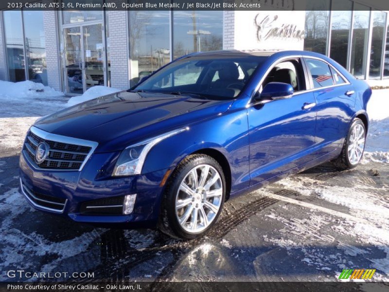 Opulent Blue Metallic / Jet Black/Jet Black Accents 2013 Cadillac ATS 3.6L Premium AWD