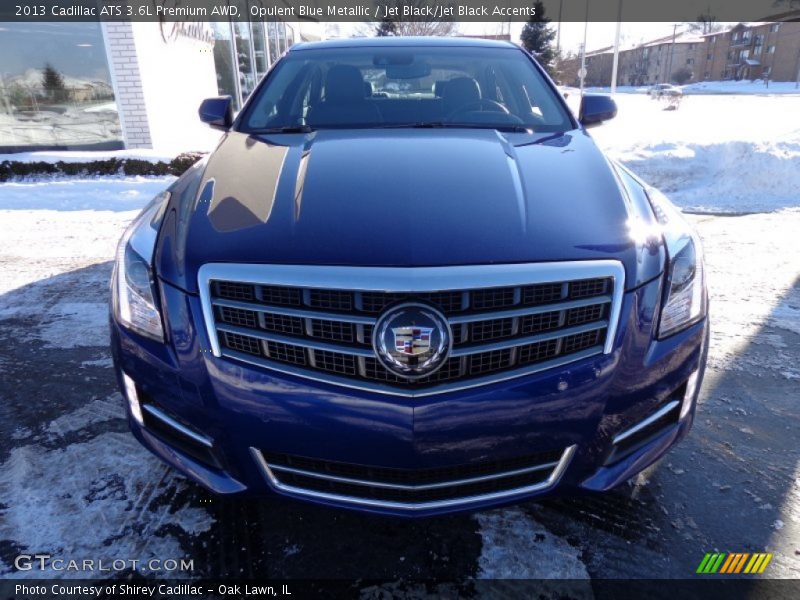 Opulent Blue Metallic / Jet Black/Jet Black Accents 2013 Cadillac ATS 3.6L Premium AWD
