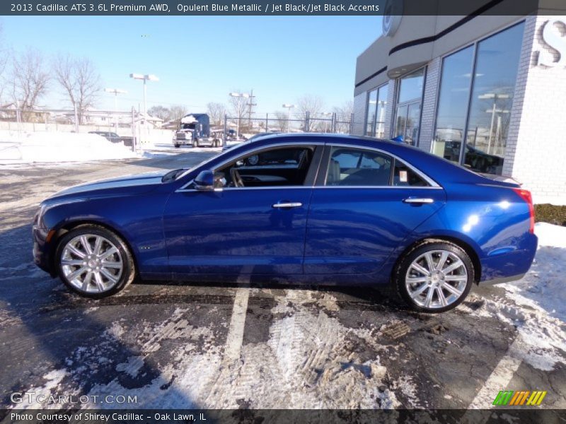 Opulent Blue Metallic / Jet Black/Jet Black Accents 2013 Cadillac ATS 3.6L Premium AWD