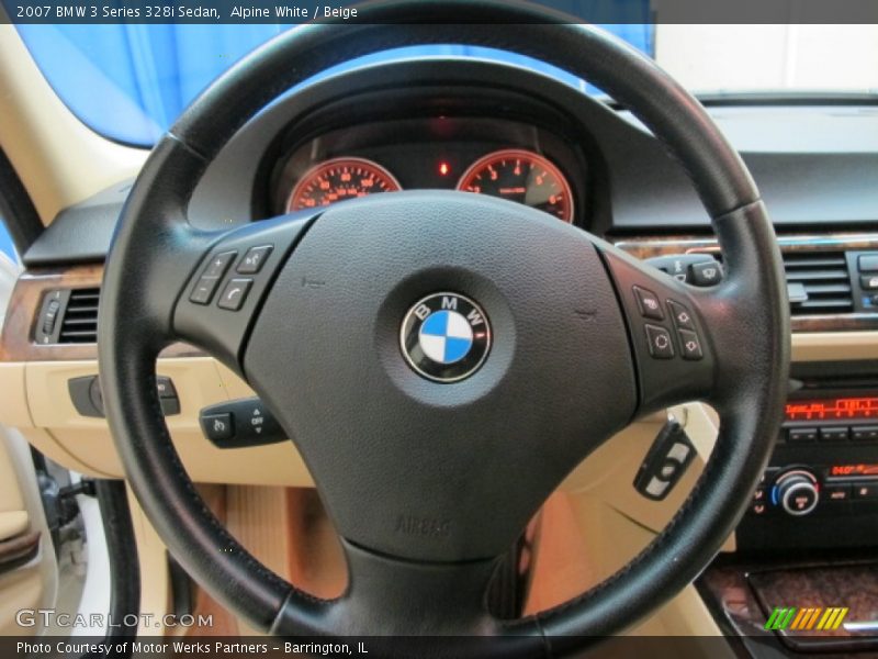 Alpine White / Beige 2007 BMW 3 Series 328i Sedan