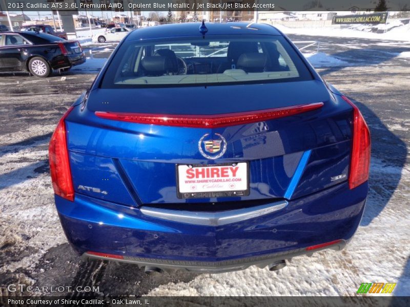 Opulent Blue Metallic / Jet Black/Jet Black Accents 2013 Cadillac ATS 3.6L Premium AWD
