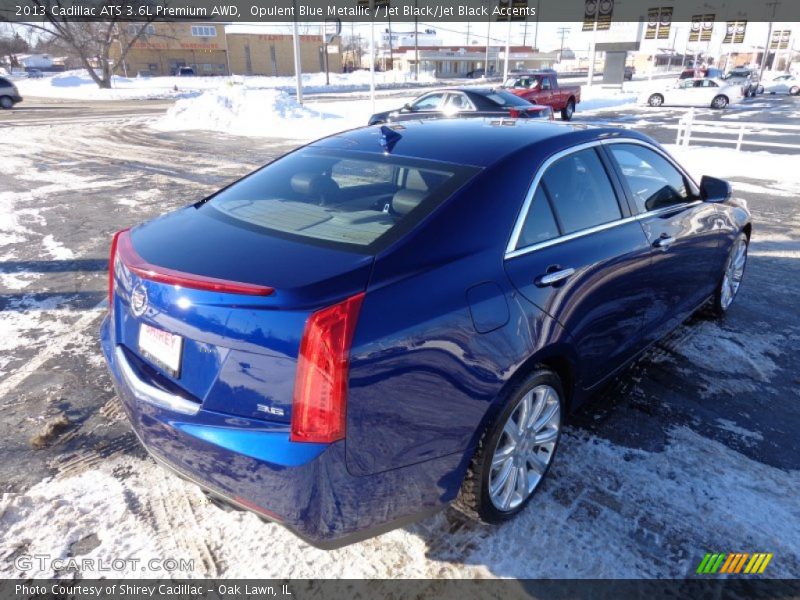 Opulent Blue Metallic / Jet Black/Jet Black Accents 2013 Cadillac ATS 3.6L Premium AWD