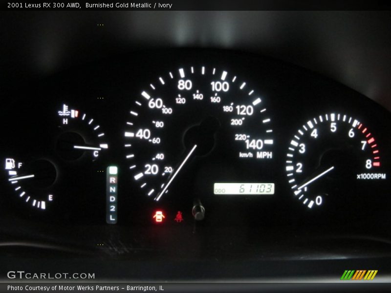 Burnished Gold Metallic / Ivory 2001 Lexus RX 300 AWD