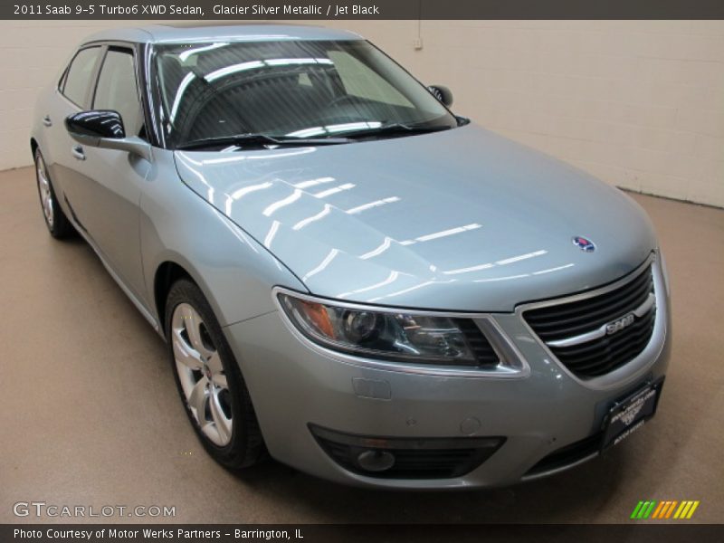 Glacier Silver Metallic / Jet Black 2011 Saab 9-5 Turbo6 XWD Sedan