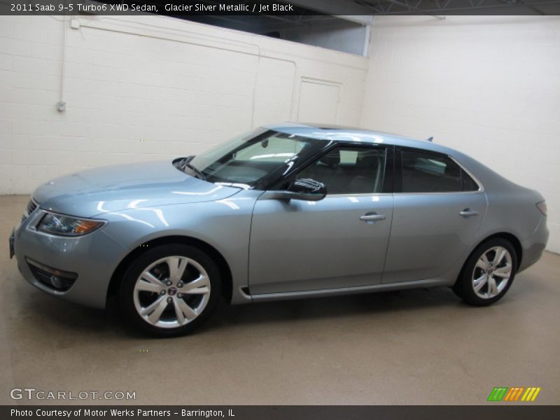 Glacier Silver Metallic / Jet Black 2011 Saab 9-5 Turbo6 XWD Sedan