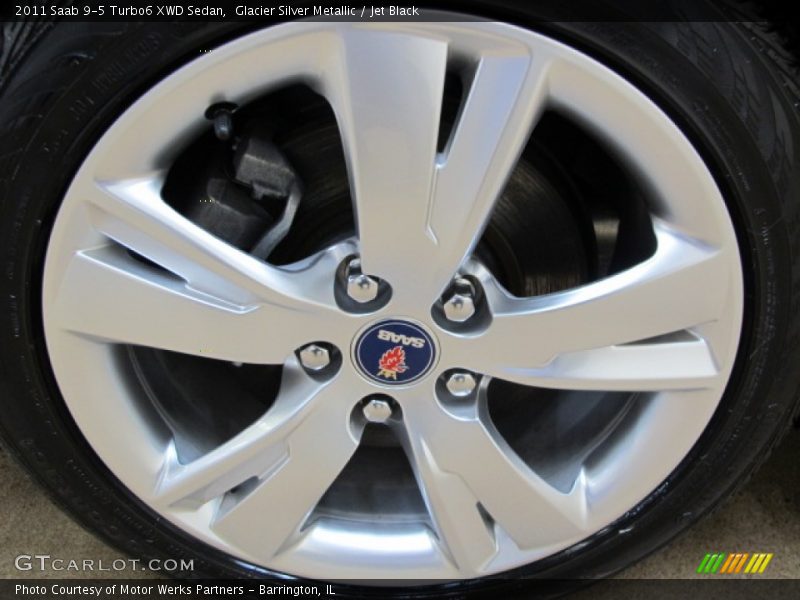 Glacier Silver Metallic / Jet Black 2011 Saab 9-5 Turbo6 XWD Sedan
