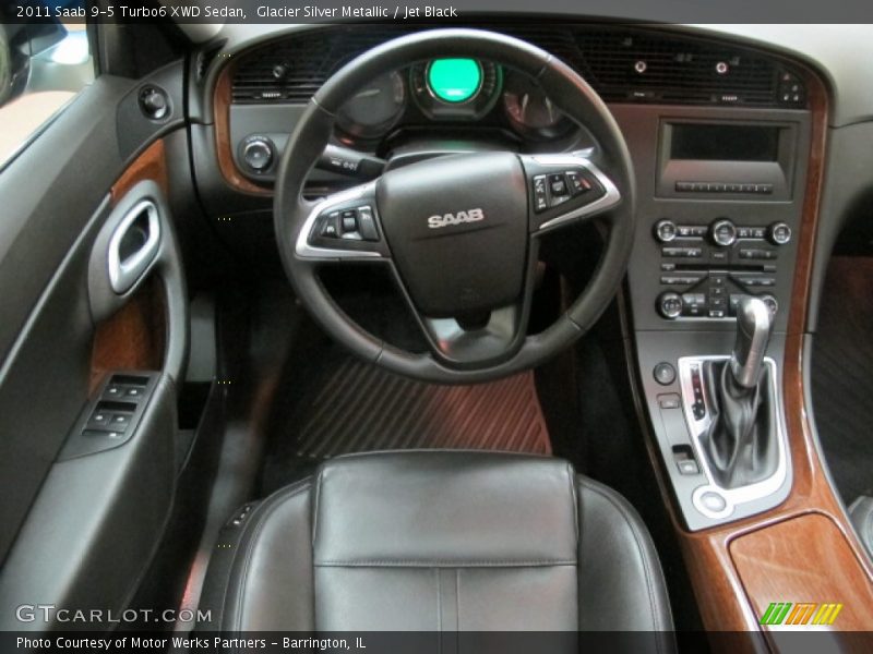 Glacier Silver Metallic / Jet Black 2011 Saab 9-5 Turbo6 XWD Sedan