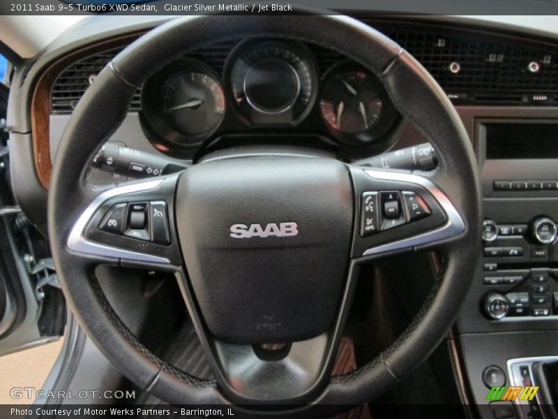 Glacier Silver Metallic / Jet Black 2011 Saab 9-5 Turbo6 XWD Sedan