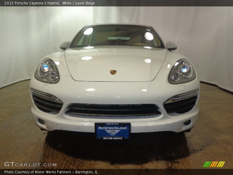White / Luxor Beige 2013 Porsche Cayenne S Hybrid