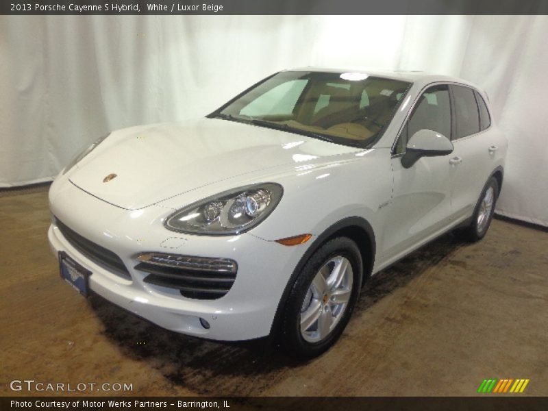 White / Luxor Beige 2013 Porsche Cayenne S Hybrid