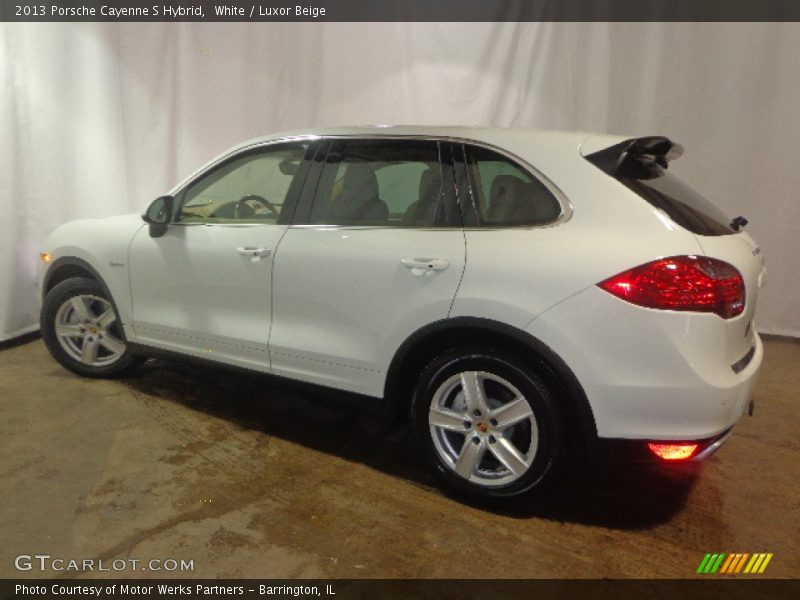 White / Luxor Beige 2013 Porsche Cayenne S Hybrid