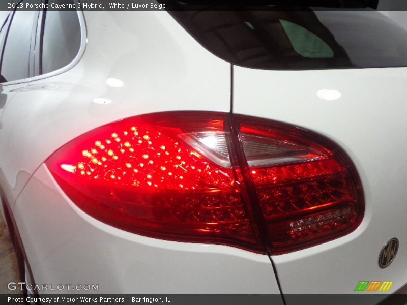 White / Luxor Beige 2013 Porsche Cayenne S Hybrid