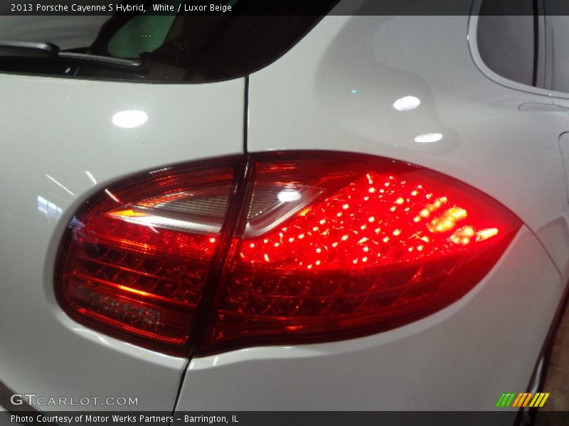 White / Luxor Beige 2013 Porsche Cayenne S Hybrid