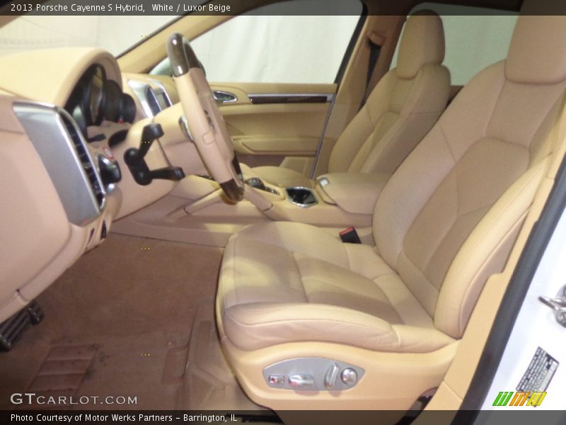 White / Luxor Beige 2013 Porsche Cayenne S Hybrid